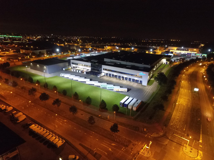 LED lighting industry | front view from a distance Van Rooijen Logistiek