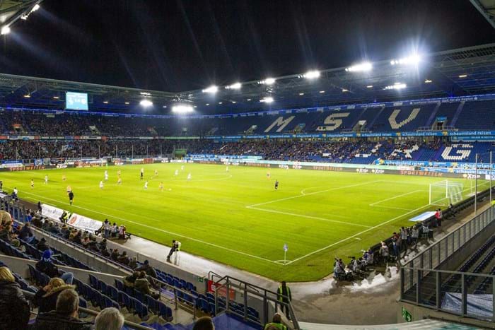 LED lighting | Stadium lighting | football MSV Duisburg corner view