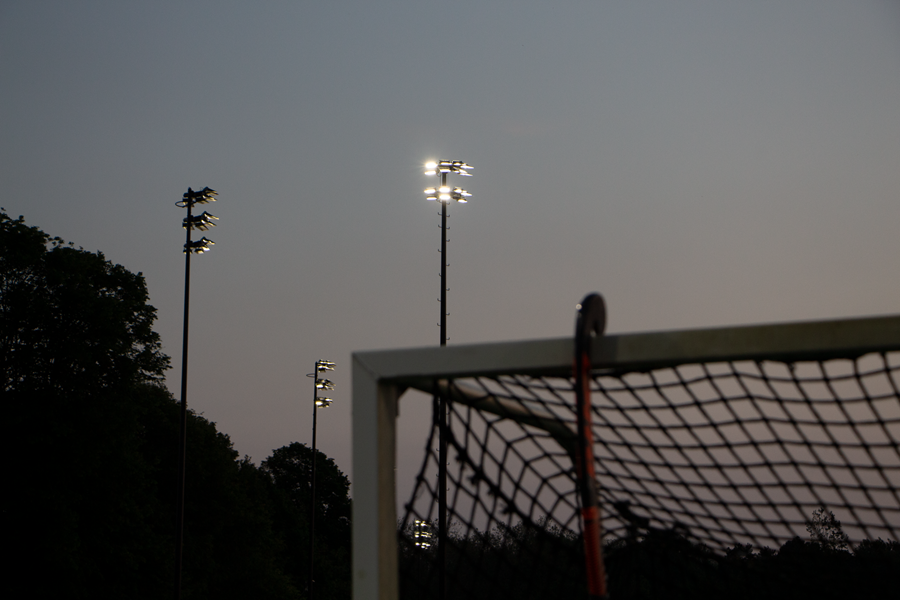 LED lighting sport | hockey lighting with goal and stick HC Bloemendaal