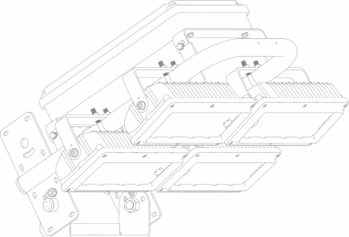 Lumosa product | LED verlichting | grijze technische tekening armatuur