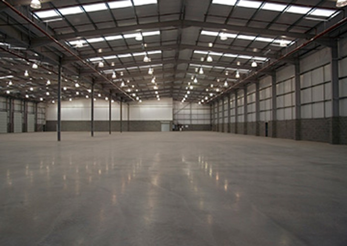 LED lighting industry empty hall