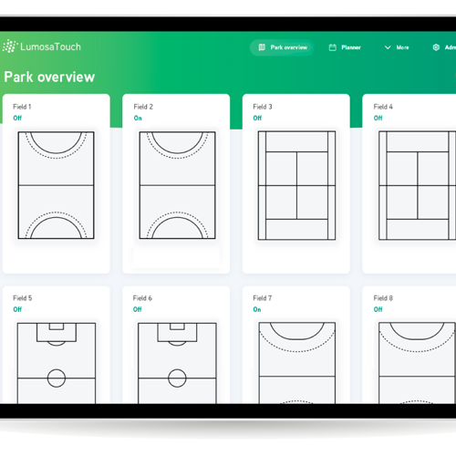 Lumosatouch LED Lighting Sports Park Dashboard